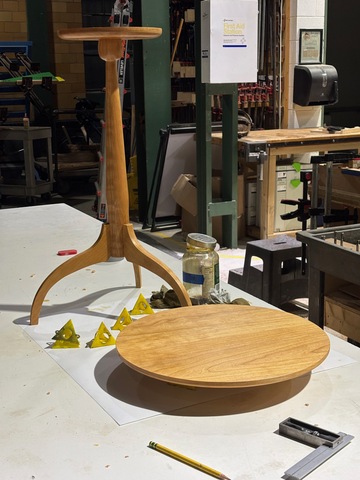 Process Detail for Cherry Shaker Table made at SBWI