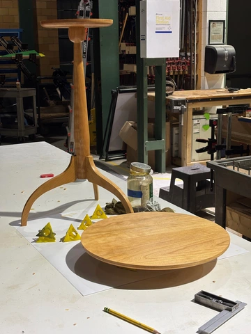 Process Detail for Cherry Shaker Table made at SBWI